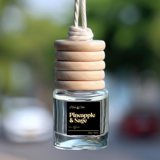Pineapple & Sage Car Diffuser - Tropical sweetness meets herbal serenity
