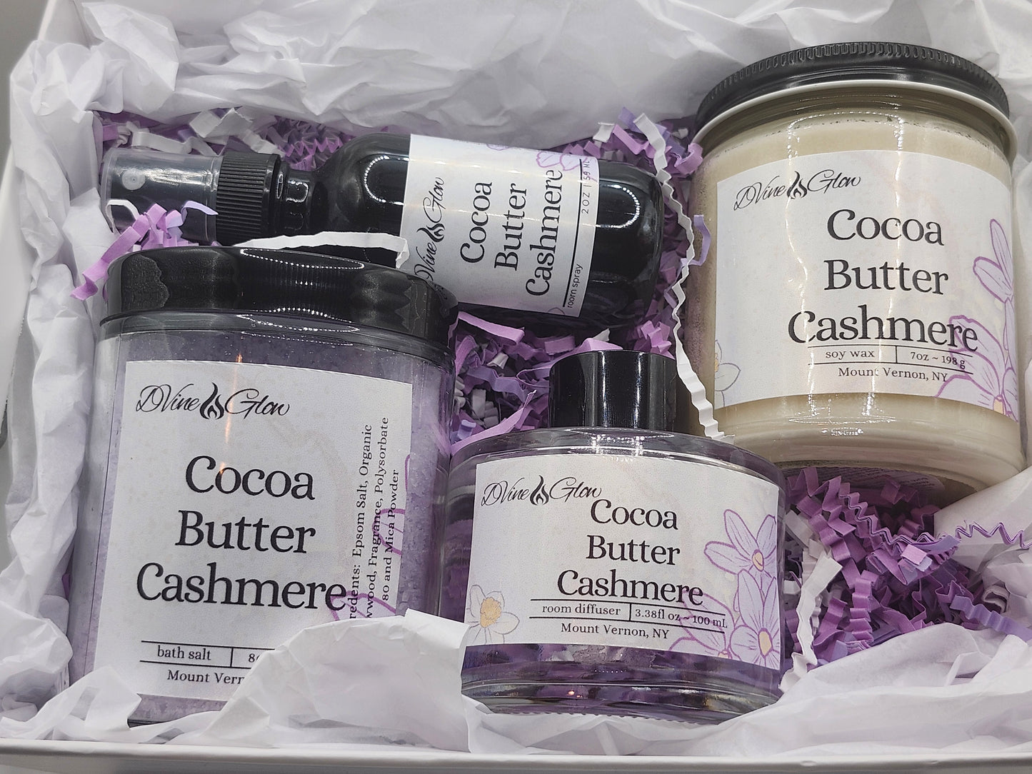 Cocoa Butter Cashmere Basket - Buttery Cocoa & Silky Cashmere Notes